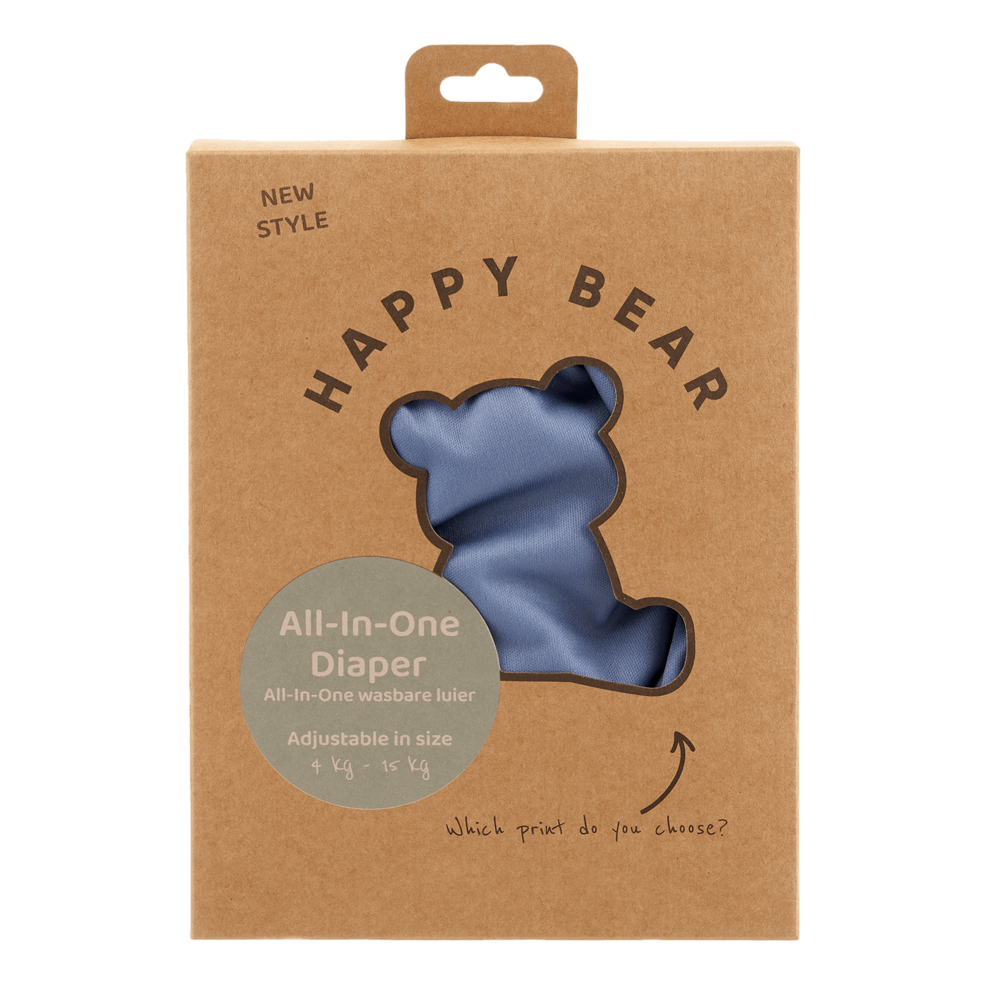 HappyBear Diapers All-In-One luier | Denim