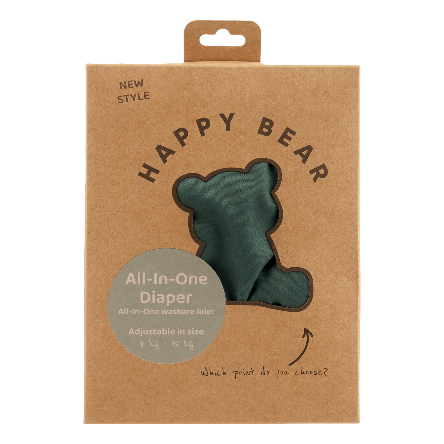 HappyBear Diapers All-In-One luier | Olive