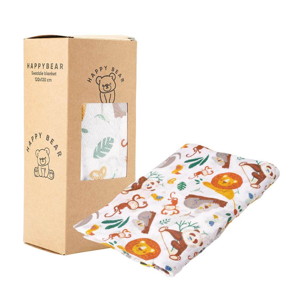 HappyBear Diapers Hydrofiele doek | Wild Animals