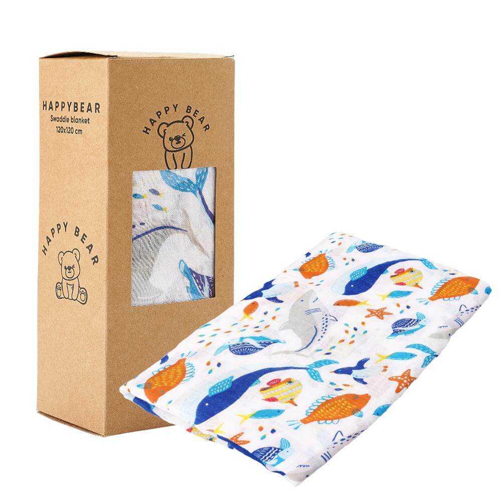 HappyBear Diapers Hydrofiele doek | Sea Animals